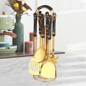 Kitchen Tools Ceramic Handle 6pcs Stainless Steel Kitchen Cooking Utensils Set Kitchenware Set