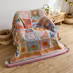 <b>Sofa</b> Cover Printed Geometric Pattern Polyester Cotton Washable Modern <b>Sofa</b> <b>Slipcover</b> Decorative Throw Blanket For Living Room - Product Image 2