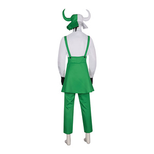 Disfraz de cosplay Sweet One Piece Page One, traje verde con sombrero con cuernos para Halloween, actuación de anime en escenario - Product Image 5