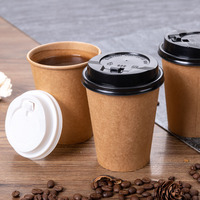 Gobelets en papier kraft épaissis modèle EU8 pour bureau et commerce, boissons chaudes, café, lait de soja, thé, jetables, personnalisables