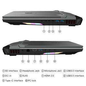 Ordinateur portable de jeu de haute qualité Core I7-10750h 12 cœurs 17,3 pouces 144 Hz 32 Go de RAM 2 To SSD GTX1650 Prise UK/US 11 RGB S30t-i7 DDR4 - Product Image 2