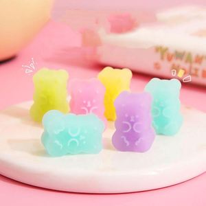 Gomme à effacer créative en forme d'ours en gélatine, cadeau promotionnel pour étudiants, petit cadeau, couleur unie, transparente - Product Image 4