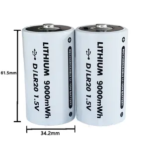 La batterie XYC USB No.1 peut être rechargée 1500 fois 1.5V 9000Mwh Port de charge type-c orgue électronique grande batterie