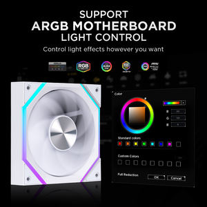 ASIAHORSE Nyota PC Case <b>Fan</b> Aura Sync White 120Mm ARGB PWM Radiator 4pin ABS Hydro Bearing Low Noise <b>Computer</b> <b>Cooling</b> <b>Fan</b> - Product Image 5