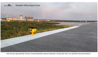 Système d'éclairage sans fil pour aérodrome Barre d'arrêt à LED à énergie solaire pour aéroport