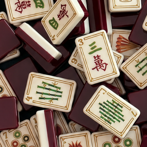 Juego de Mahjong Americano Automático Borgoña Personalizado al por Mayor, 160 Fichas Acrílicas Pulidas a Mano, Diseño Temático Festivo para 4 Jugadores - Product Image 2