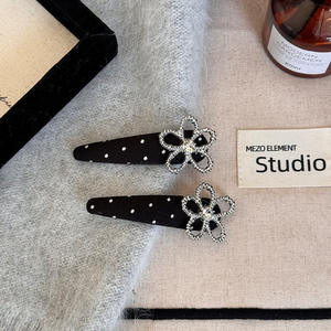 Pinza para el Cabello Francesa con Diseño de Puntos, de Aleación y Tela, para Mujer, para Uso Diario y Fiestas, Accesorios para el Cabello - Product Image 4