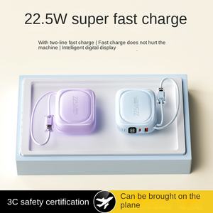 Nouvelle <span class=keywords><strong>batterie</strong></span> au lithium polymère compacte de 10000 mAh avec charge rapide DC 22,5 W, mini treasure en plastique, vente en gros - Product Image 4