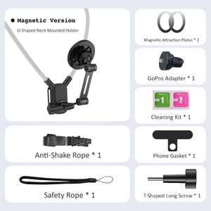 Portatelefono in Silicone morbido <span class=keywords><strong>supporto</strong></span> <span class=keywords><strong>per</strong></span> collo <span class=keywords><strong>magnetico</strong></span> ergonomico braccio regolabile sport Vlogging <span class=keywords><strong>telefono</strong></span> cellulare leggero - Product Image 4