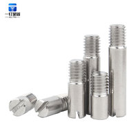 GB Standard 304 Stainless Steel Slotted Threaded Cylindrical Pins Plain Finish M2-M8 Fasteners for Mold Mechanical Positioning