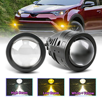 Phares de voiture à LED les plus vendus, projecteur monocoupe, blanc-jaune bicolore, intelligent, haute puissance, laser 3 pouces 90W
