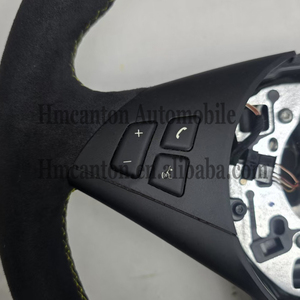 Volant de direction pour BMW E60 2007, en Alcantara jaune à rayures, modèle M Sport, vente en gros de produits en stock, best-seller - Product Image 3