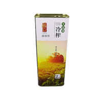 Récipient d'emballage de liquide en métal 2L Boîte en fer blanc d'huile Tuyau soudé avec couture Bidon d'huile d'olive avec couvercle Boîte en métal peint