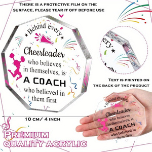 Diytree Marque Femmes Acrylique Logo Plaque Cheerleading <span class=keywords><strong>Coach</strong></span> Merci Cadeau Géométrique Ornements <span class=keywords><strong>De</strong></span> Bureau - Product Image 2