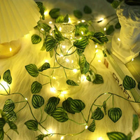 Congé artificiel Guirnalda Hojas Hiedra Feuille Lumière de Mariage LED Luz Dormitorio Boda Fiesta Hogar jardin Decoracion Garden Luces