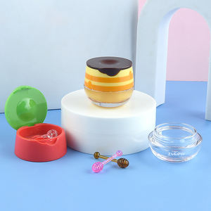 Pots de <span class=keywords><strong>pot</strong></span> cosmétiques en plastique transparent de petits couvercles colorés de haute qualité avec couvercle pour crème pour le <span class=keywords><strong>visage</strong></span> et les lèvres - Product Image 3