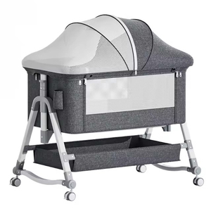 Cuna Colecho para Bebé, Fácil de Plegar, Cuna Portátil con Función de Balanceo 3 en 1, con Cesta de Almacenamiento Integrada para Recién Nacidos - Product Image 1