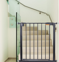 Barrière de sécurité automatique durable pour bébé, barrière métallique pour escalier, idéale pour salon, entrée, cuisine, enclos de sécurité pour animaux de compagnie