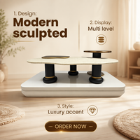 Table basse en bois moderne et durable pour salon, mobilier de maison avec un design spacieux