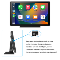 Maustor, reproductor de DVD para coche Carplay inalámbrico automático Android de 9 pulgadas con pantalla IPS, compatible con funciones inversas, Radio para coche