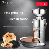 Machine industrielle automatique à moteur électrique pour la fabrication de beurre de cacahuètes, de pâte de noix et de tahini 15 kg/h