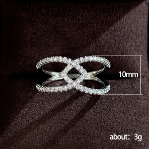 Anello Geometrico con Pietra Scintillante per Donne, Stile da Ufficio, Gioiello da Dito alla Moda - Product Image 5