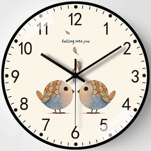 Modern Design Plastic Quartz <b>Wall</b> <b>Clock</b> Cartoon Girl Needle Display for Children's Bedroom Living Room Home <b>Decor</b> - Product Image 4