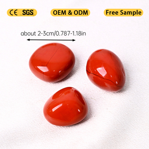 Hot Sale Nature Healing Crytsal Energy Quartz <b>Red</b> jasper Tumble Stone for - Product Image 2