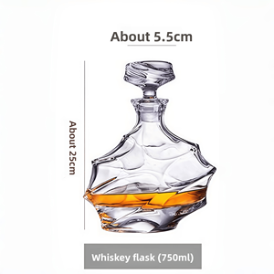 Ensemble de carafe à liqueur en <span class=keywords><strong>verre</strong></span> de 750 ml avec 4 verres à <span class=keywords><strong>whisky</strong></span> pour le service de la vodka, de la tequila et du rhum - Product Image 3