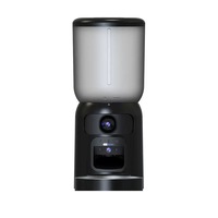 Distributeur automatique intelligent de nourriture pour animaux de compagnie, en plastique, avec Wi-Fi, 6L, avec caméra, rechargeable, idéal pour chats et chiens, pour l'intérieur et les voyages
