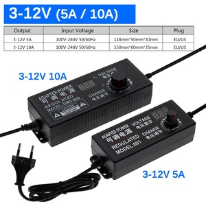 AC/DC 120W Desktop Power <b>Adapter</b> US <b>Plug</b> <b>12V</b> 10A Adjustable Voltage - Product Image 2