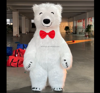 Efun Mascotte gonflable d'ours polaire géant blanc de 2m de haut pour la publicité Cosplay & Parties-Costume en peluche de style dessin animé pour adultes
