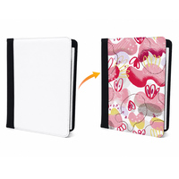 Porte-documents A5 vierge pour sublimation en cuir PU, bloc-notes rechargeable, porte-cartes de visite, dossier de réunion, accessoires de bureau