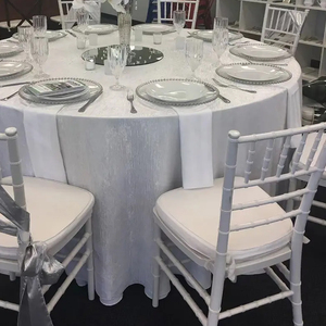 Silla de Comedor Moderna Apilable y Resistente de Plástico PP Blanco para Banquetes, Hoteles, Bodas, Eventos al Aire Libre, Estilo Tiffany Chiavari - Product Image 1