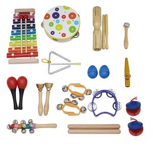 Instruments de percussion Orff, ensemble de 19 pièces, aides pédagogiques musicales de qualité supérieure pour l'éducation préscolaire - Product Image 4