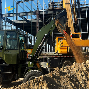 <span class=keywords><strong>Mini</strong></span> 4x4 Diesel Rad Bagger lader Frontlader mit Motor pumpe Getriebe lager für Bauernhöfe Restaurants Einzelhandel fertigung - Product Image 1