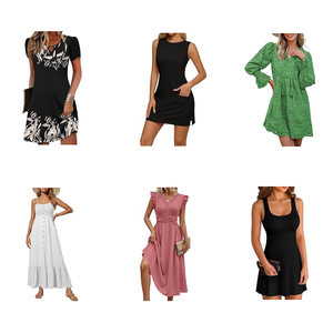 ชุดเดรสลำลองสำหรับผู้หญิง ผ้าโพลีเอสเตอร์/คอตตอน เสื้อผ้าแฟชั่น 2025 สินค้าใหม่ ขายส่งเป็นมัด - Product Image 2