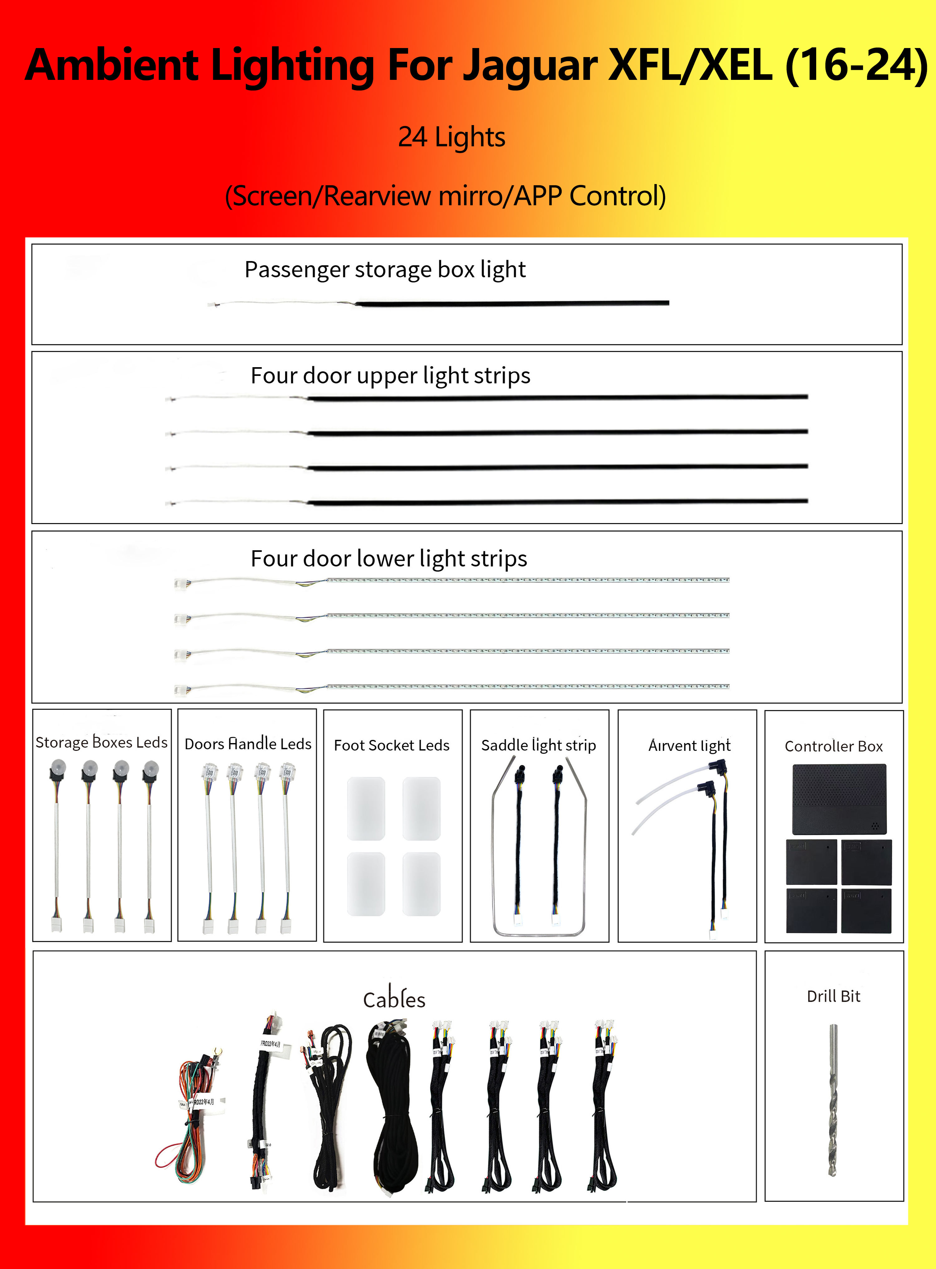 Jaguar XFL/XEL RGB 24 lumières