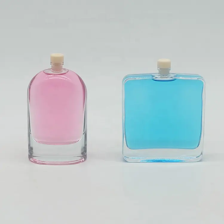 Плоский стеклянный диффузор без огня, ароматический ротанг, пустая бутылка для ароматерапии, стеклянная бутылка для ароматических эфирных масел
