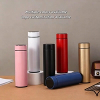 Bouteille isotherme à double paroi Moioco avec affichage intelligent de la température en acier inoxydable