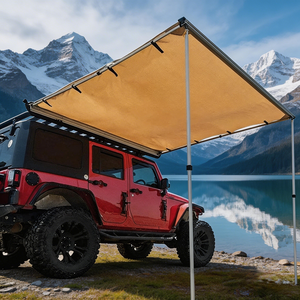 <span class=keywords><strong>Toldo</strong></span> Lateral para Auto de Tela Oxford 420D para Acampar al Aire Libre, con Varillas de Soporte de Aluminio, Resistente a la Lluvia y al Sol - Product Image 5