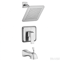Robinet de douche mural moderne en laiton chromé avec régulateur de pression, jets pluie doux et variés, et cartouche céramique pour salle de bain et hôtel
