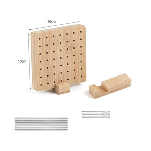 Kit de planche de blocage pour <span class=keywords><strong>crochet</strong></span> DIY, tapis carré en bambou fait main, cadeau pour le tricot et le <span class=keywords><strong>crochet</strong></span> avec chevilles, aiguilles à <span class=keywords><strong>crochet</strong></span> et travaux d'aiguille - Product Image 6