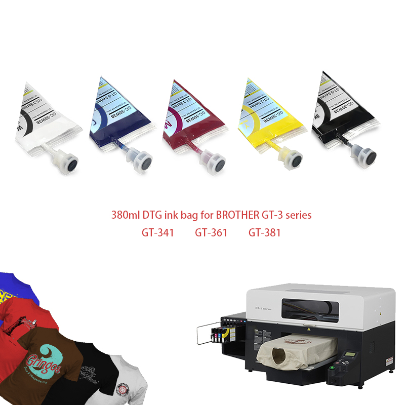 Winnerjet 5 цветов 380 мл DTG печать текстильная сумка для принтеров BROTHER GT3 GT341 GT361 GT381