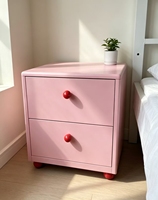 Mesita de Noche de Acero al Carbono, Mueble de Almacenamiento de Acero para Dormitorio, Gabinete Pequeño con Cajones para Niños