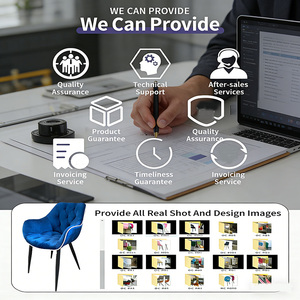 Sedia da Pranzo Moderna in Stile Nordico con Schienale in Tessuto per Soggiorno, Cucina, Poltrona in Velluto per Uso Domestico e Alberghiero - Product Image 2