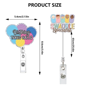 Portabadge in Acrilico per Halloween, Accessori Quotidiani, <span class=keywords><strong>Serie</strong></span> Fantasmi, Portabadge Retrattile per Infermieri - Product Image 3