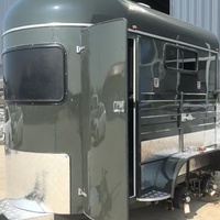 Remorque pour 2 chevaux à chargement direct, norme australienne, en acier galvanisé à chaud, double essieu, freins électriques, personnalisable, directement de l'usine