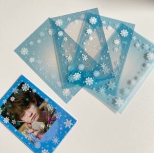 Winter Sonata Serie PVC Schneeflocken-Kartenhüllen Aufkleber Mädchen Album Kleine Karten Schutzhüllen Mehrfarbig Modisch - Product Image 3