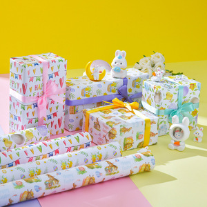 <strong>Easter</strong> Gift <strong>Wrapping</strong> <strong>Paper</strong> Cartoon Rabbit Chick Printing Diy Flower Gift <strong>Paper</strong> - Product Image 2